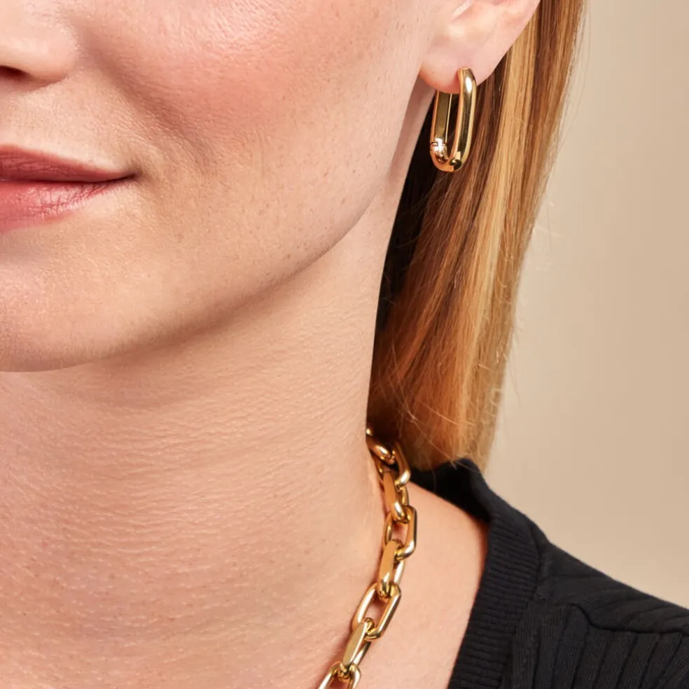 Créoles Anadia Acier Jaune