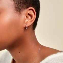 Créoles Anastasia Argent Blanc