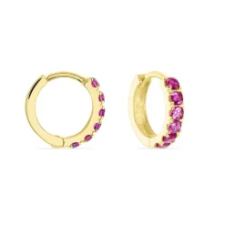 Créoles Andgelina Rondes Or Jaune Oxyde De Zirconium