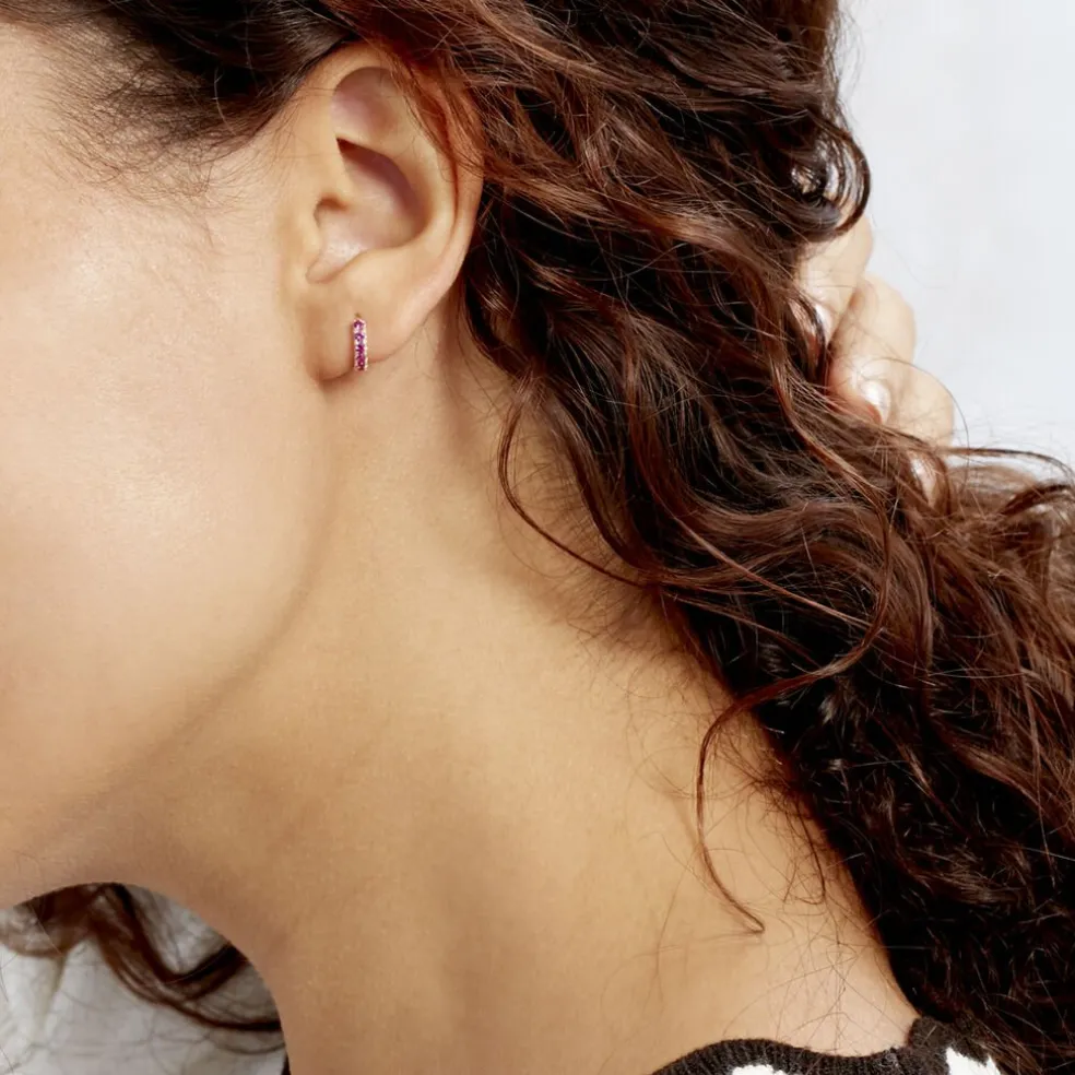 Créoles Andgelina Rondes Or Jaune Oxyde De Zirconium