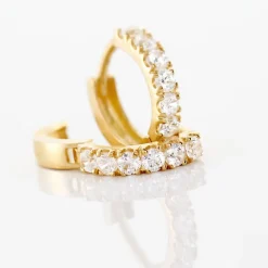 Créoles Andgelina Rondes Or Jaune Oxyde De Zirconium