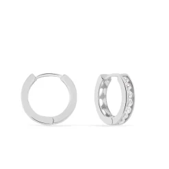 Créoles Anne-sixtine Argent Blanc Oxyde De Zirconium
