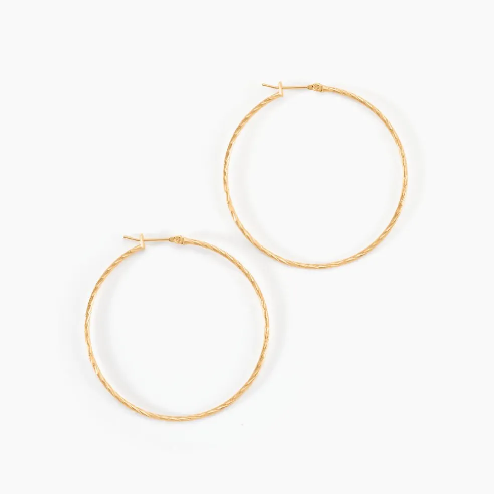 Créoles Anusha Plaqué Or Jaune