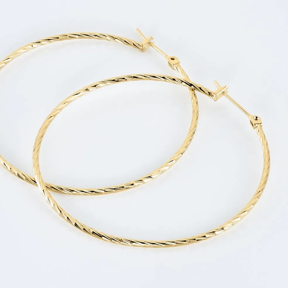 Créoles Anusha Plaqué Or Jaune