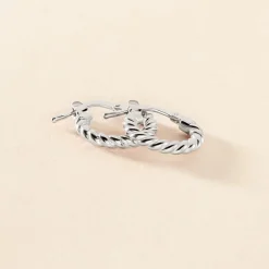 Créoles Appolina Argent Blanc