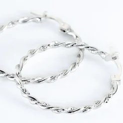 Créoles Argent Blanc Abie