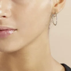 Créoles Argent Blanc Abie