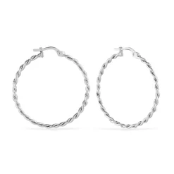 Créoles Argent Blanc Abie