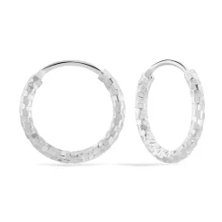 Créoles Argent Blanc Agathe