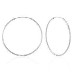 Créoles Argent Blanc Agathe