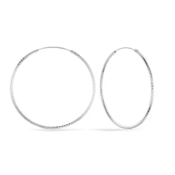 Créoles Argent Blanc Agathe