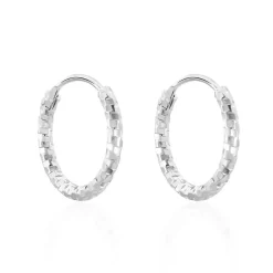 Créoles Argent Blanc Agathe