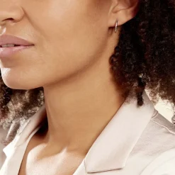 Créoles Argent Blanc Agathe