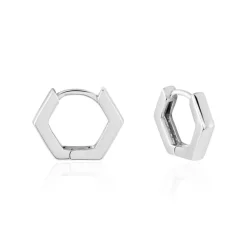 Créoles Argent Blanc Agnese