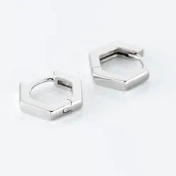 Créoles Argent Blanc Agnese