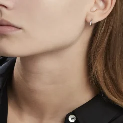 Créoles Argent Blanc Agnese