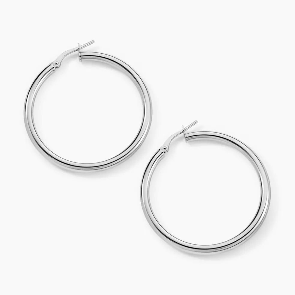 Créoles Argent Blanc Anne