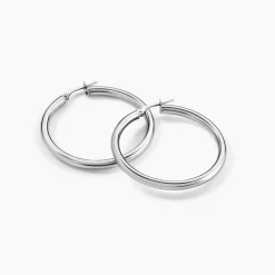 Créoles Argent Blanc Anne