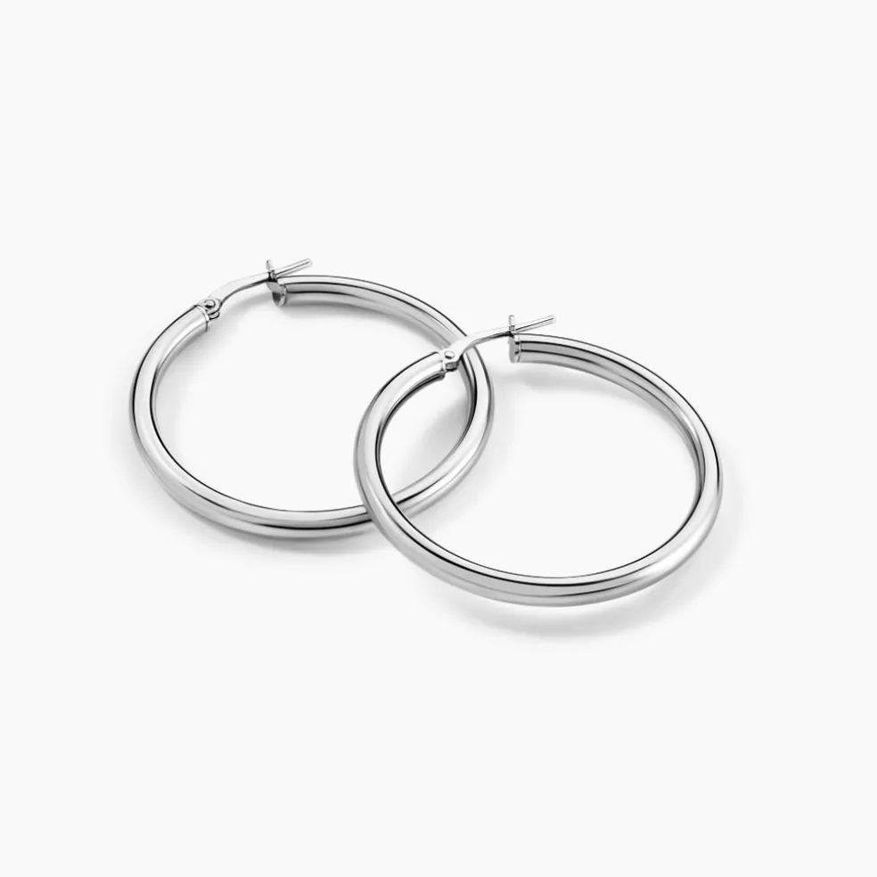 Créoles Argent Blanc Anne