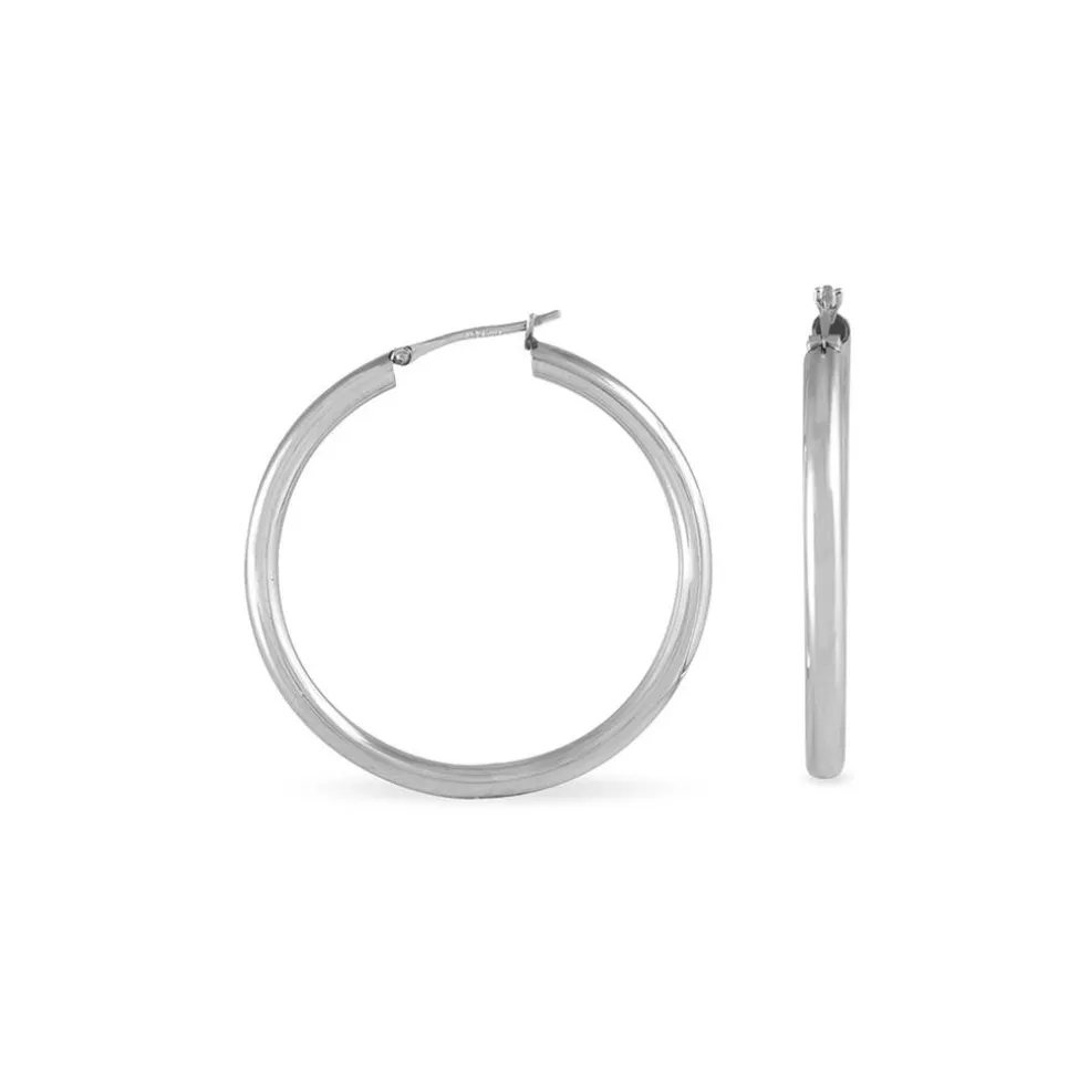 Créoles Argent Blanc Anne