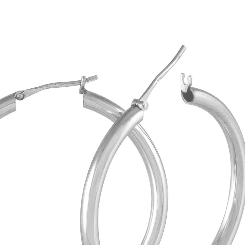 Créoles Argent Blanc Anne