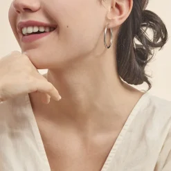 Créoles Argent Blanc Anne