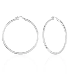 Créoles Argent Blanc Anne