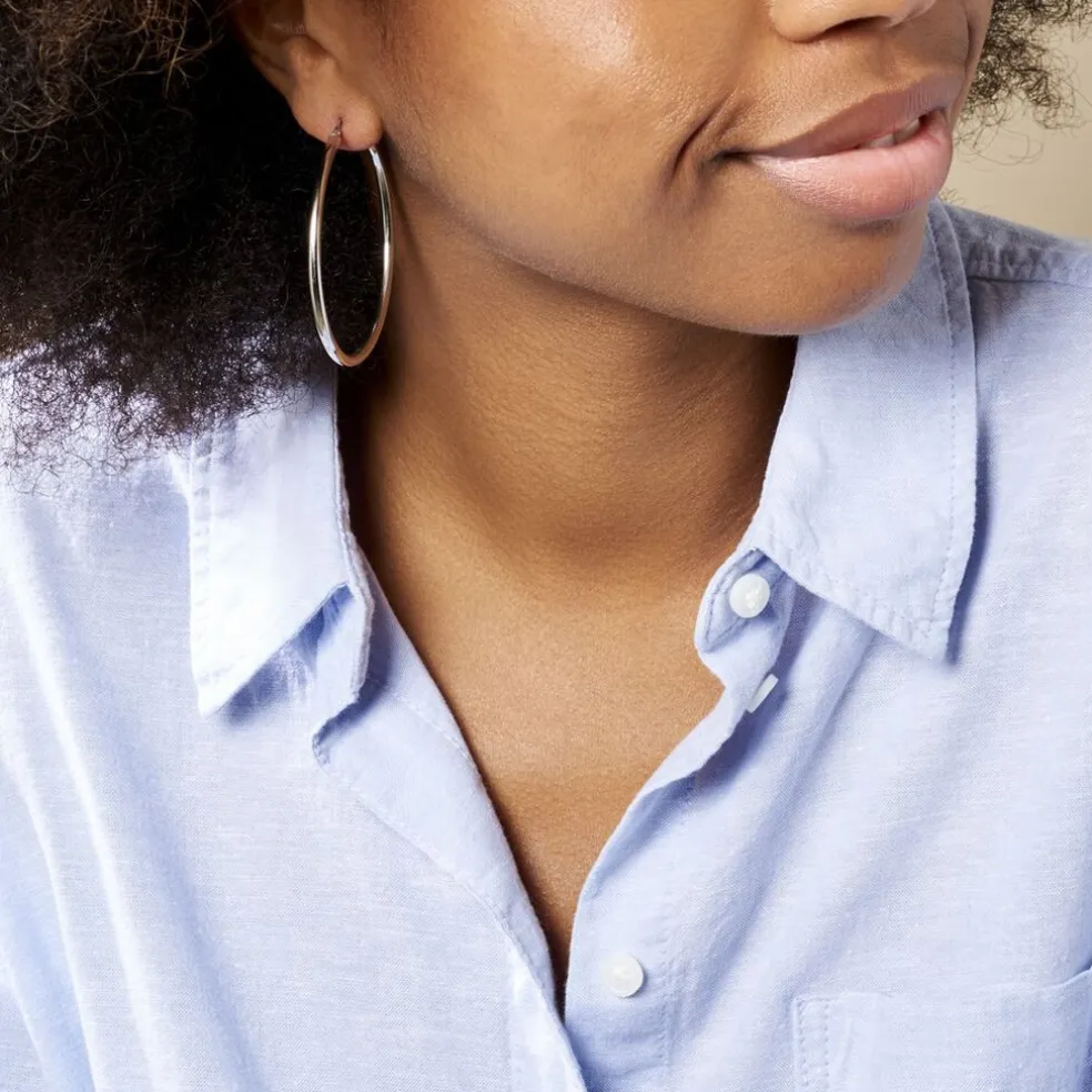 Créoles Argent Blanc Anne