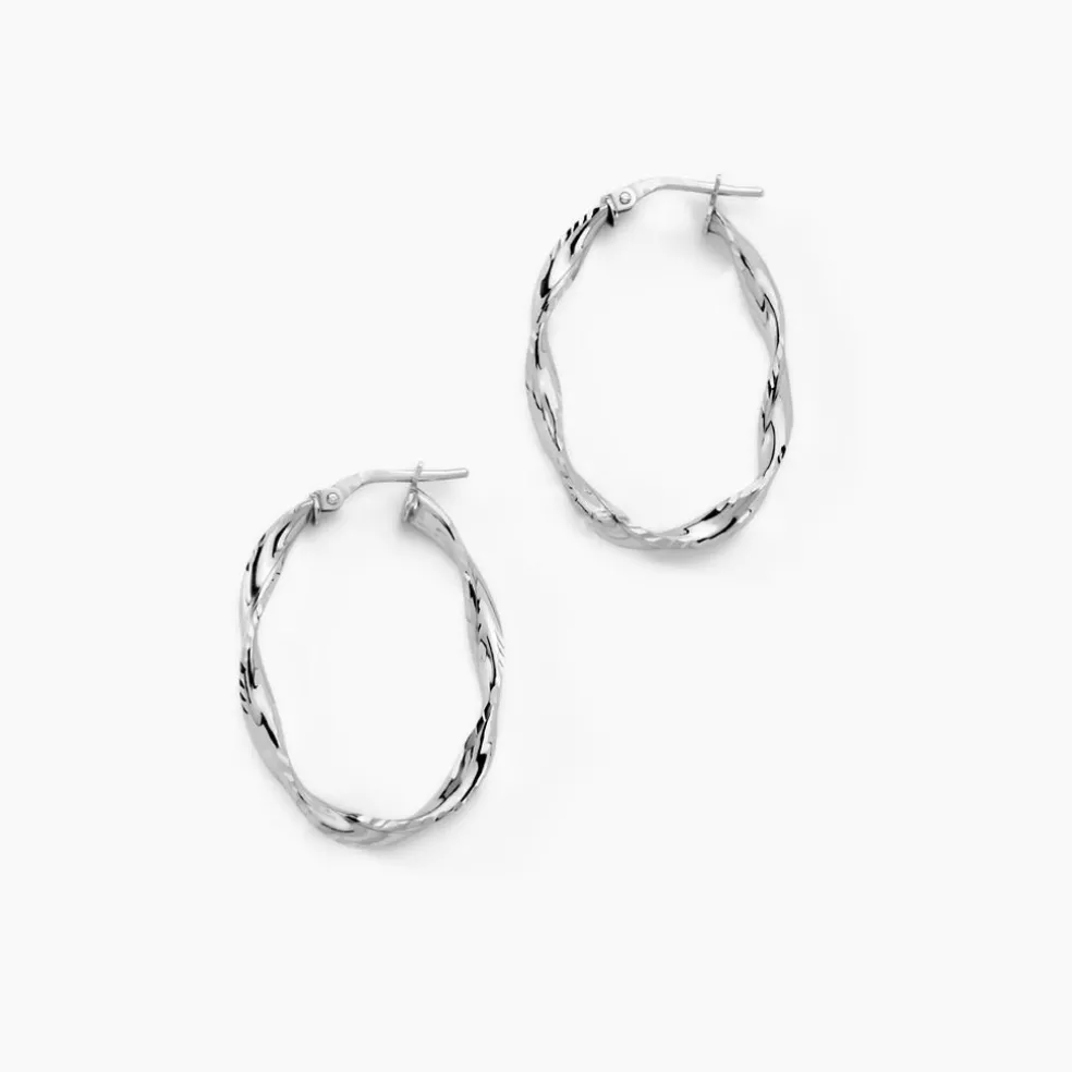 Créoles Argent Blanc Charlie