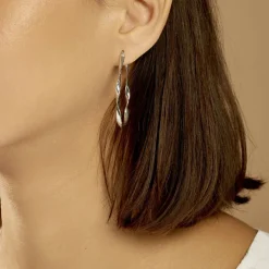 Créoles Argent Blanc Charlie