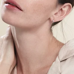 Créoles Argent Blanc Cokkie