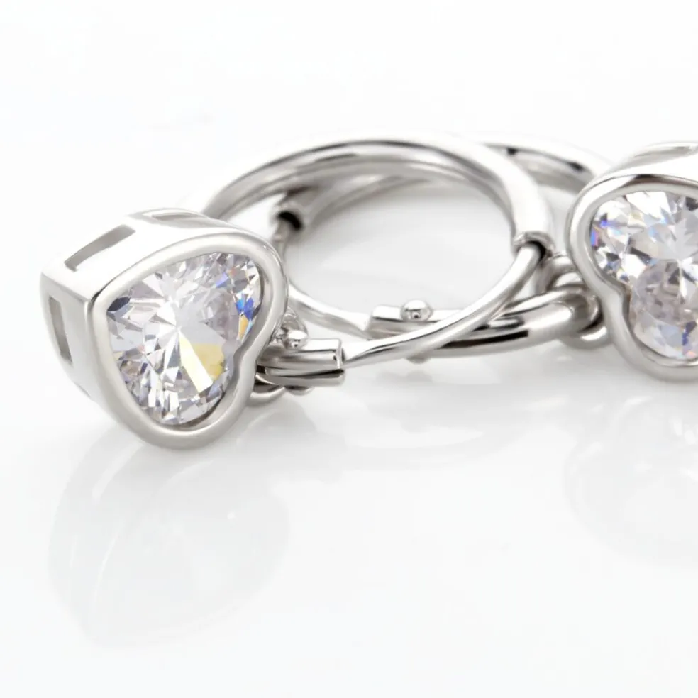 Créoles Argent Blanc Dahud Oxydes De Zirconium