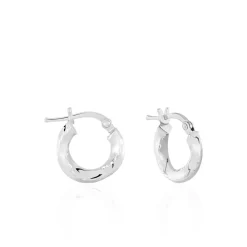 Créoles Argent Blanc Diane