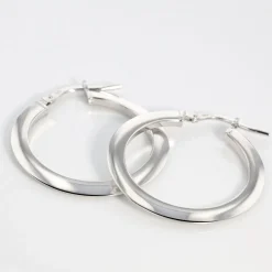 Créoles Argent Blanc Hally