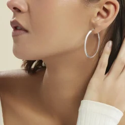 Créoles Argent Blanc Hally