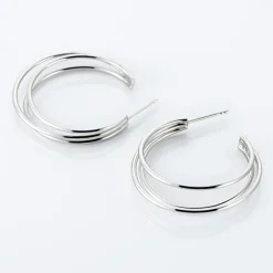 Créoles Argent Blanc Jukka