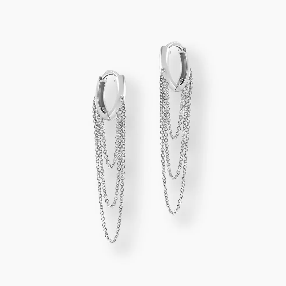 Créoles Argent Blanc Nissa