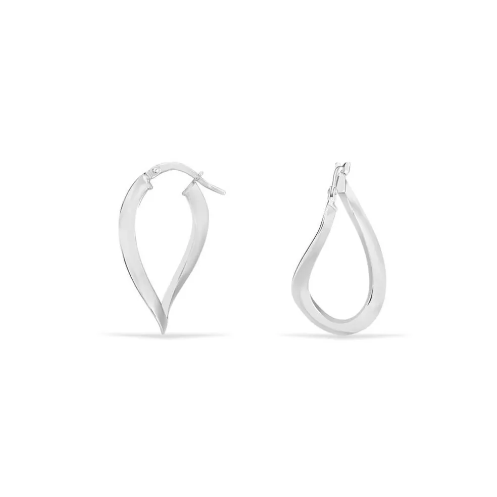 Créoles Argent Blanc Olivia