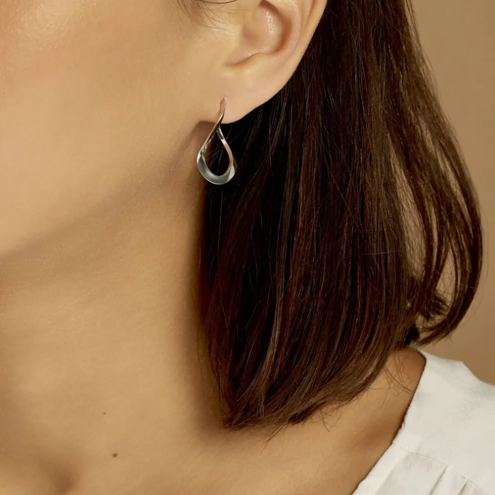 Créoles Argent Blanc Olivia