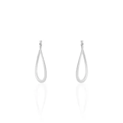 Créoles Argent Blanc Olivia