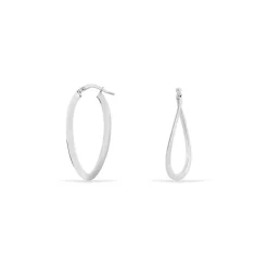 Créoles Argent Blanc Olivia