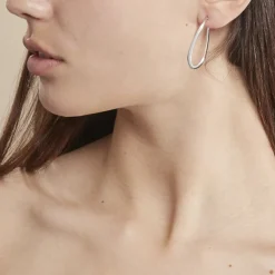 Créoles Argent Blanc Olivia