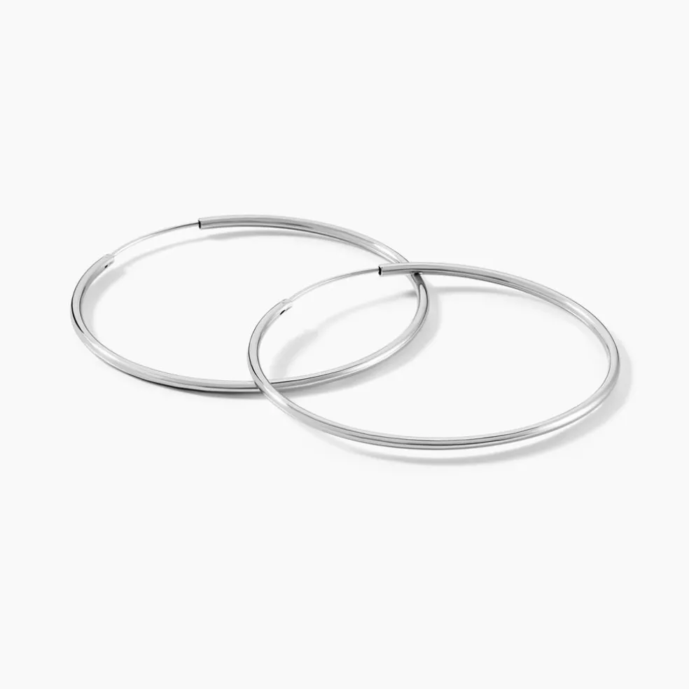 Créoles Argent Blanc Olympia