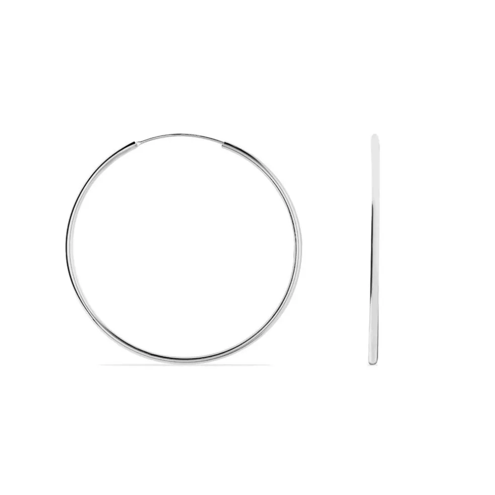 Créoles Argent Blanc Olympia