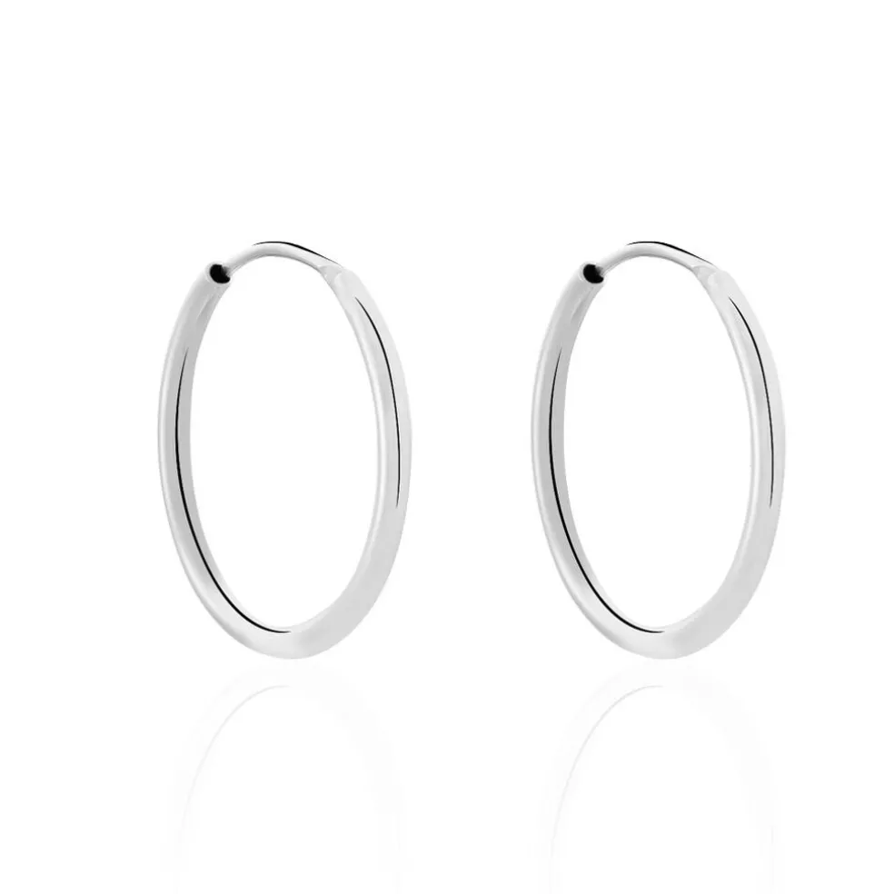 Créoles Argent Blanc Olympia