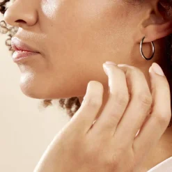 Créoles Argent Blanc Olympia