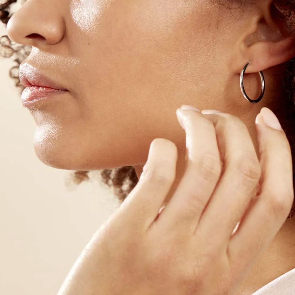 Créoles Argent Blanc Olympia