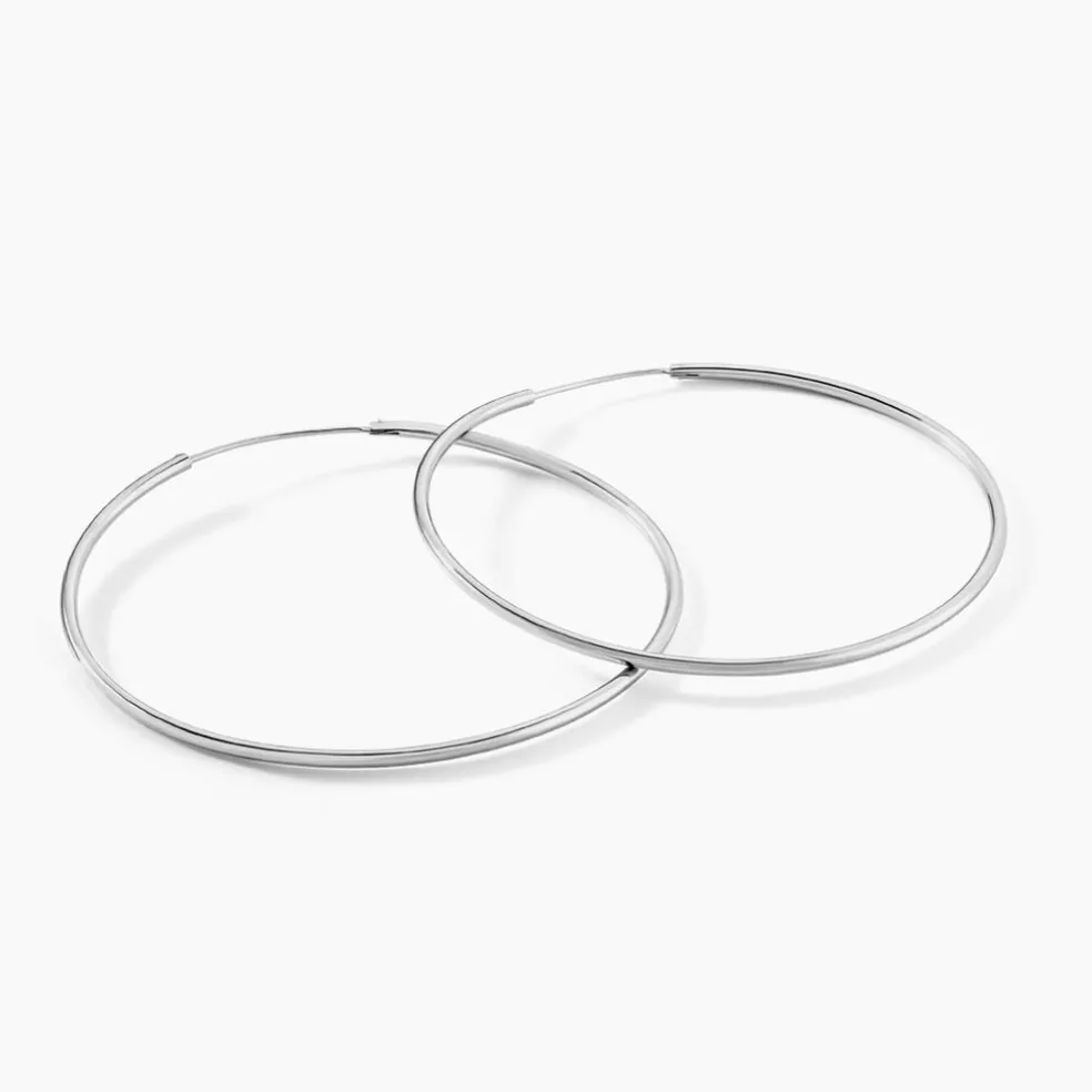 Créoles Argent Blanc Olympia