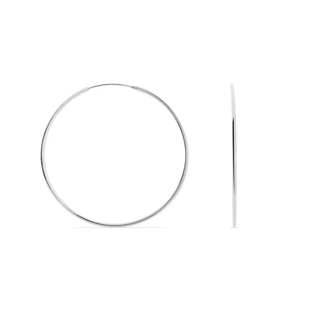 Créoles Argent Blanc Olympia