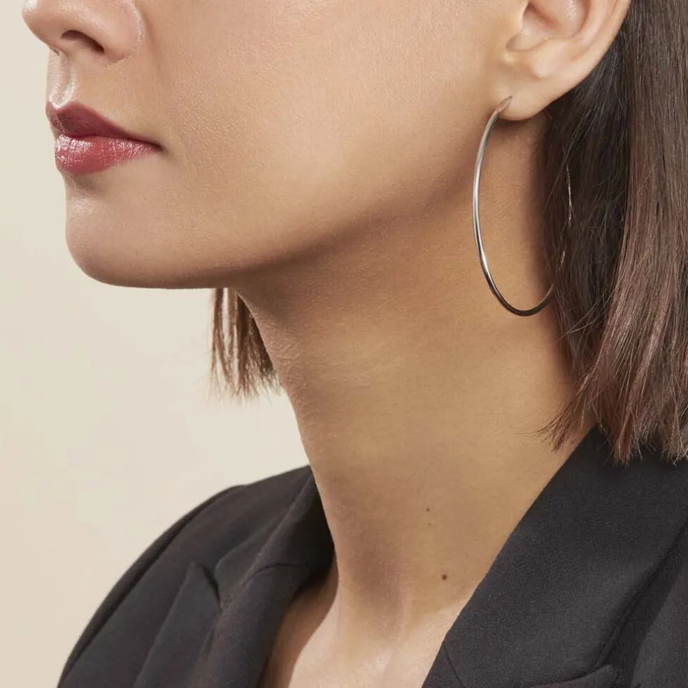 Créoles Argent Blanc Olympia